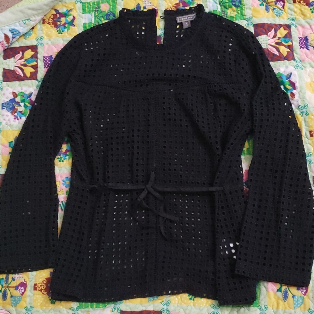 J CREW | Point Sur Eyelet Top